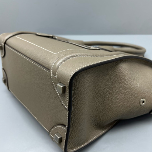 Celine Micro Luggage Grained Calfskin Grey