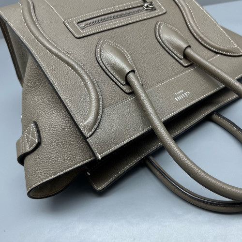 Celine Micro Luggage Grained Calfskin Grey
