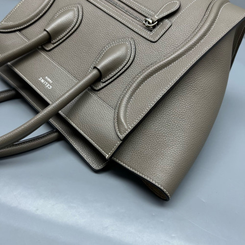 Celine Micro Luggage Grained Calfskin Grey