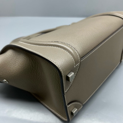 Celine Micro Luggage Grained Calfskin Grey
