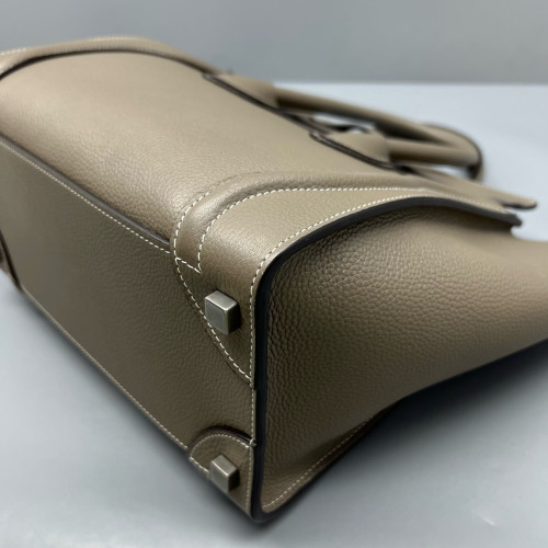 Celine Micro Luggage Grained Calfskin Grey