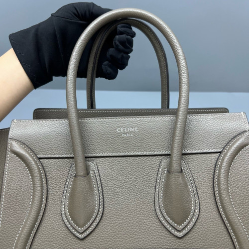 Celine Micro Luggage Grained Calfskin Grey