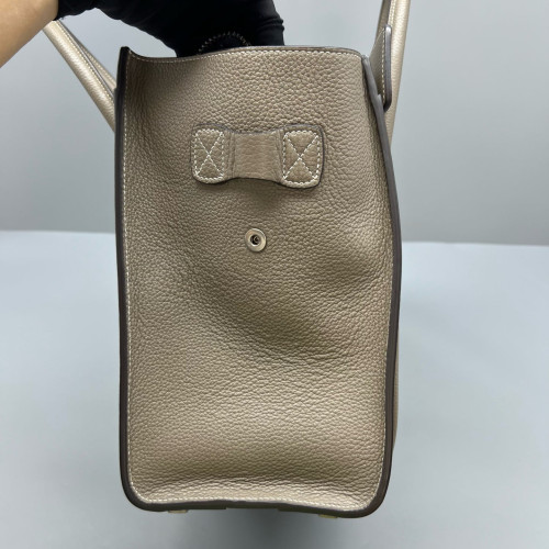 Celine Micro Luggage Grained Calfskin Grey