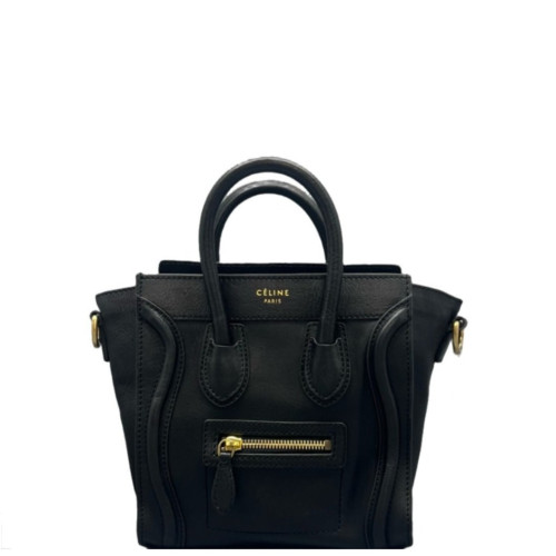 Celine Nano Luggage Calfskin Black
