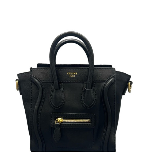 Celine Nano Luggage Calfskin Black