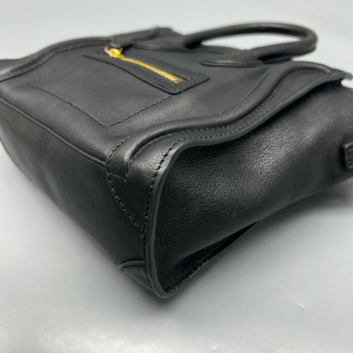Celine Nano Luggage Calfskin Black