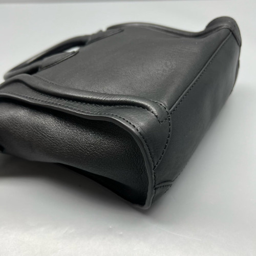 Celine Nano Luggage Calfskin Black