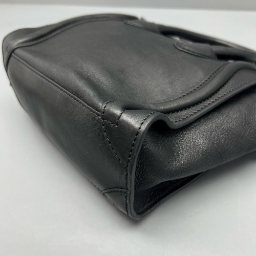 Celine Nano Luggage Calfskin Black