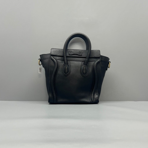 Celine Nano Luggage Calfskin Black
