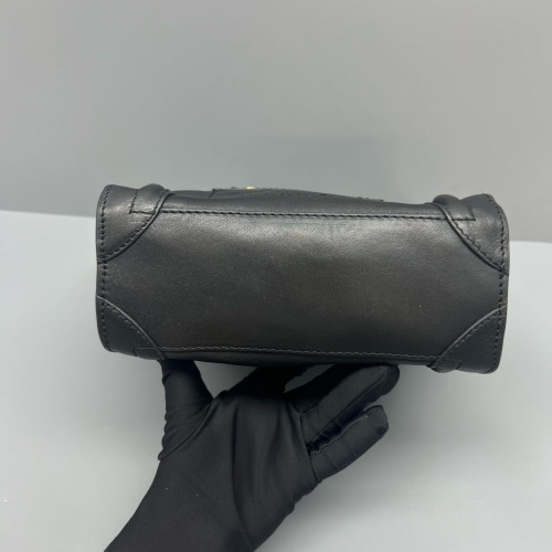 Celine Nano Luggage Calfskin Black