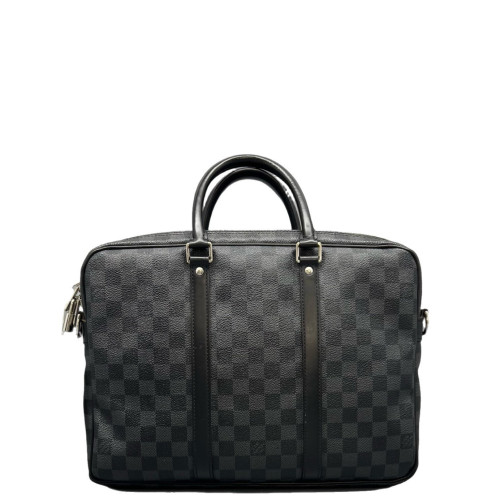 Louis Vuitton Porte Documents Voyage PM Damier Graphite Black