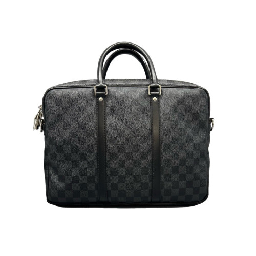 Louis Vuitton Porte Documents Voyage PM Damier Graphite Black