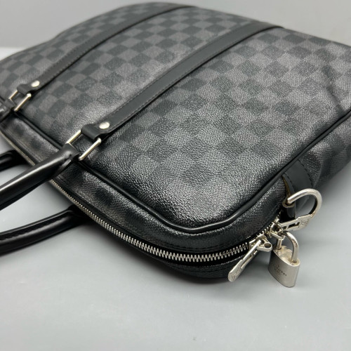 Louis Vuitton Porte Documents Voyage PM Damier Graphite Black