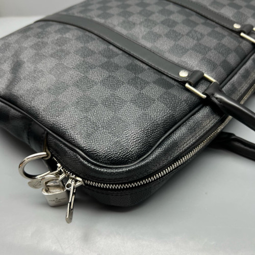 Louis Vuitton Porte Documents Voyage PM Damier Graphite Black