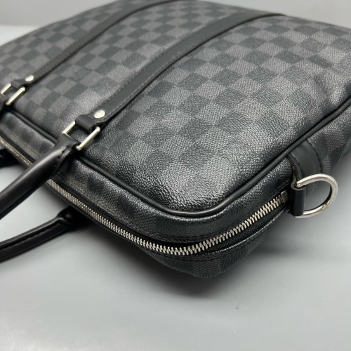 Louis Vuitton Porte Documents Voyage PM Damier Graphite Black