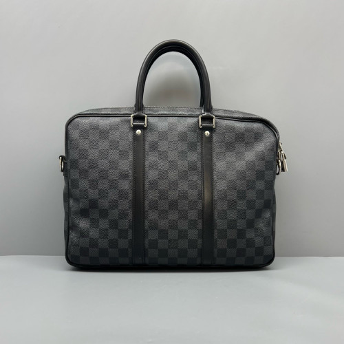 Louis Vuitton Porte Documents Voyage PM Damier Graphite Black