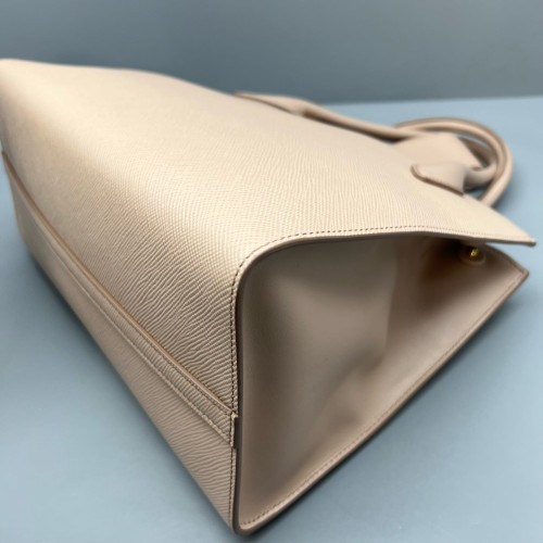 Prada Large Monochrome Tote Saffiano Calfskin Nude Pink