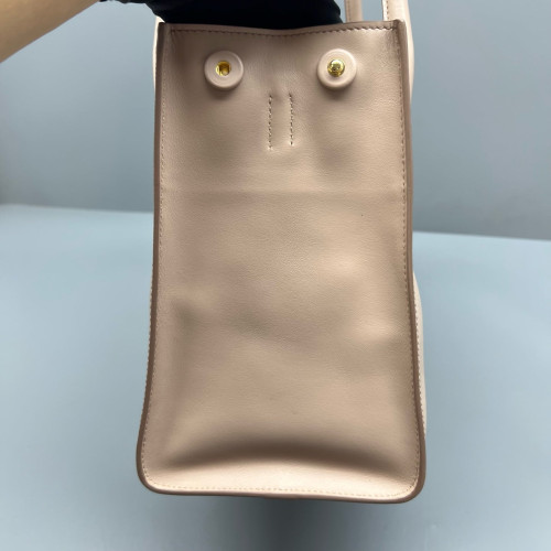 Prada Large Monochrome Tote Saffiano Calfskin Nude Pink