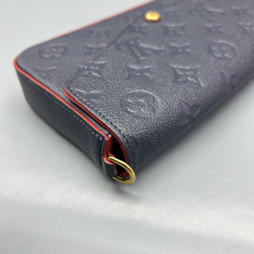 Louis Vuitton Pochette Felicie Chain Wallet Monogram Empreinte Blue