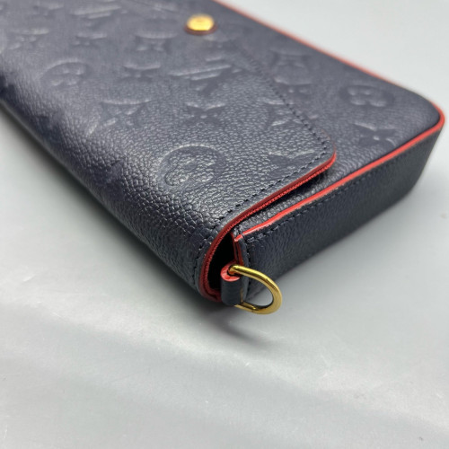 Louis Vuitton Pochette Felicie Chain Wallet Monogram Empreinte Blue