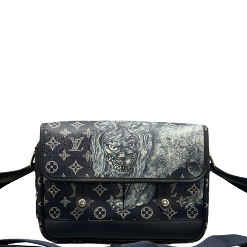 Louis Vuitton Messenger Monogram Shadow White Dark Blue