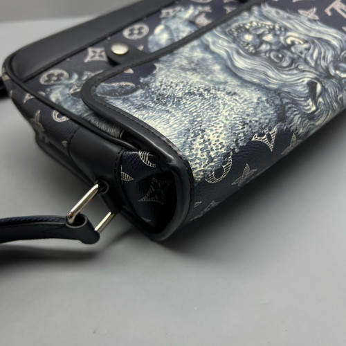 Louis Vuitton Messenger Monogram Shadow White Dark Blue
