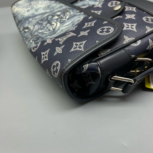 Louis Vuitton Messenger Monogram Shadow White Dark Blue