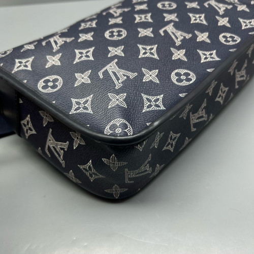 Louis Vuitton Messenger Monogram Shadow White Dark Blue
