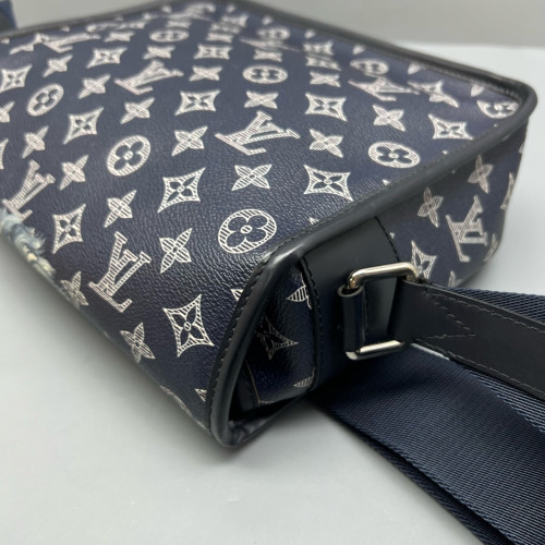 Louis Vuitton Messenger Monogram Shadow White Dark Blue