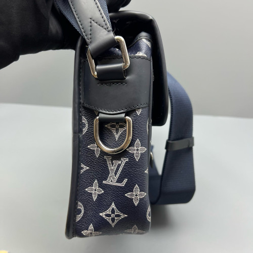 Louis Vuitton Messenger Monogram Shadow White Dark Blue
