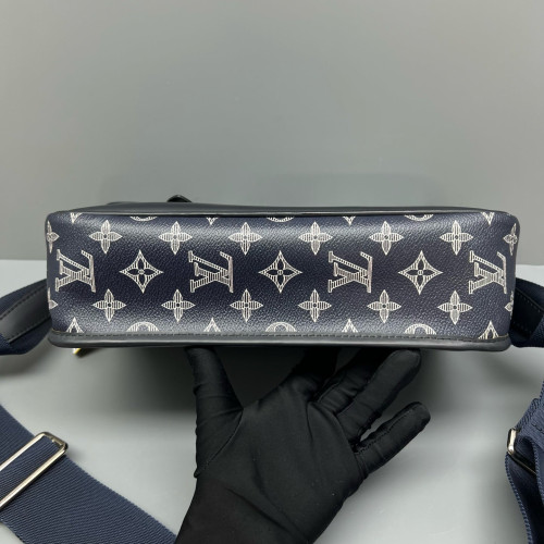 Louis Vuitton Messenger Monogram Shadow White Dark Blue