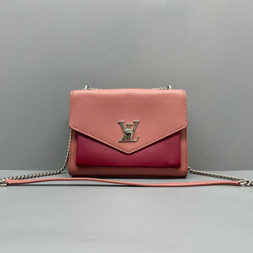 Louis Vuitton Mylockme Chain Bag BB Calfskin Pink