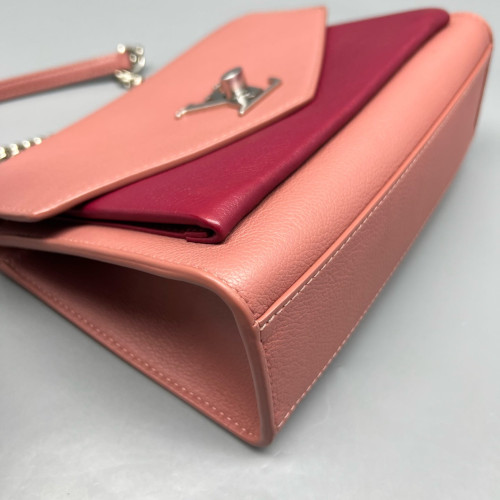 Louis Vuitton Mylockme Chain Bag BB Calfskin Pink