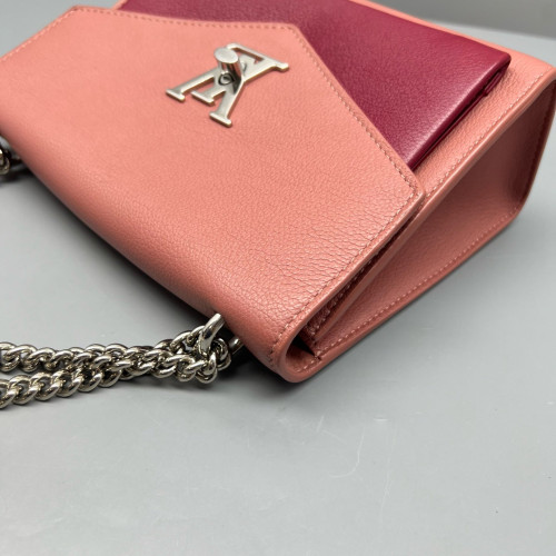 Louis Vuitton Mylockme Chain Bag BB Calfskin Pink