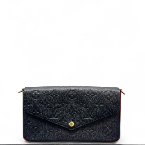 Louis Vuitton Pochette Felicie Chain Wallet Monogram Empreinte Blue