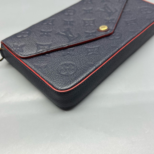 Louis Vuitton Pochette Felicie Chain Wallet Monogram Empreinte Blue