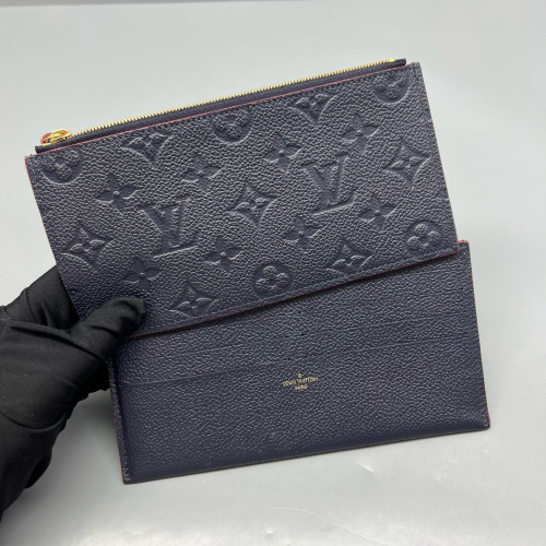 Louis Vuitton Pochette Felicie Chain Wallet Monogram Empreinte Blue