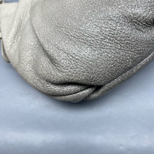 Prada Shoulder Bag Calfskin Beige Grey