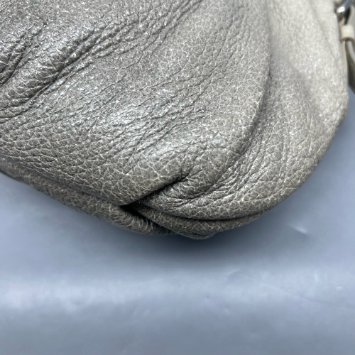 Prada Shoulder Bag Calfskin Beige Grey