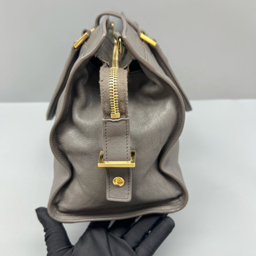 Yves Saint Laurent Small Cabas Chyc Calfskin Grey