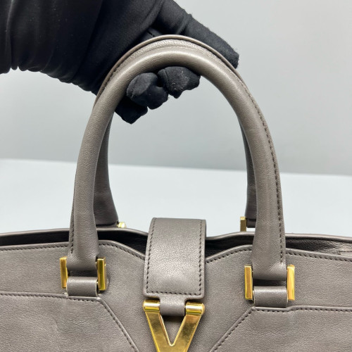 Yves Saint Laurent Small Cabas Chyc Calfskin Grey