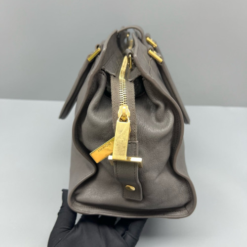 Yves Saint Laurent Small Cabas Chyc Calfskin Grey