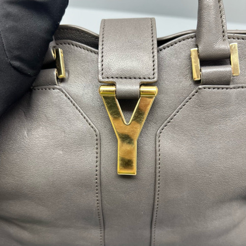 Yves Saint Laurent Small Cabas Chyc Calfskin Grey