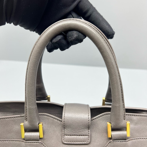 Yves Saint Laurent Small Cabas Chyc Calfskin Grey