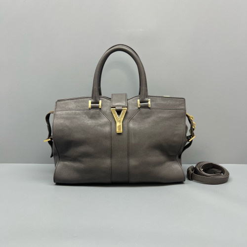 Yves Saint Laurent Small Cabas Chyc Calfskin Grey