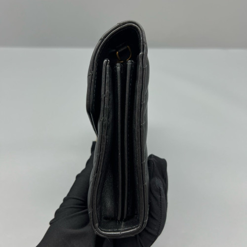 Gucci Matelasse GG Marmont Chain Wallet Calfskin Black