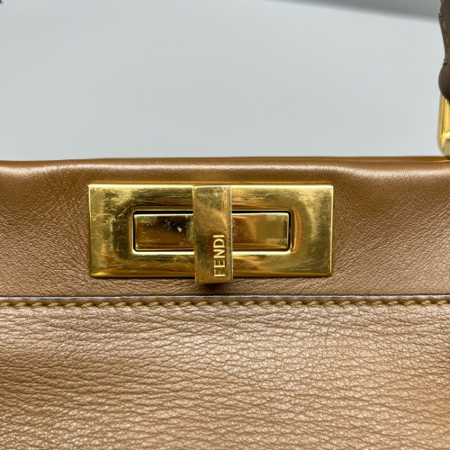 Fendi Peekaboo Iconic Medium Calfskin Brown