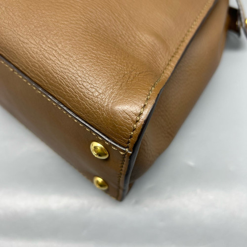 Fendi Peekaboo Iconic Medium Calfskin Brown