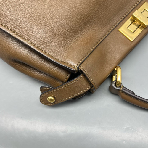Fendi Peekaboo Iconic Medium Calfskin Brown