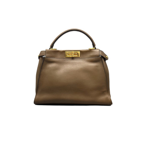 Fendi Peekaboo Iconic Medium Calfskin Brown